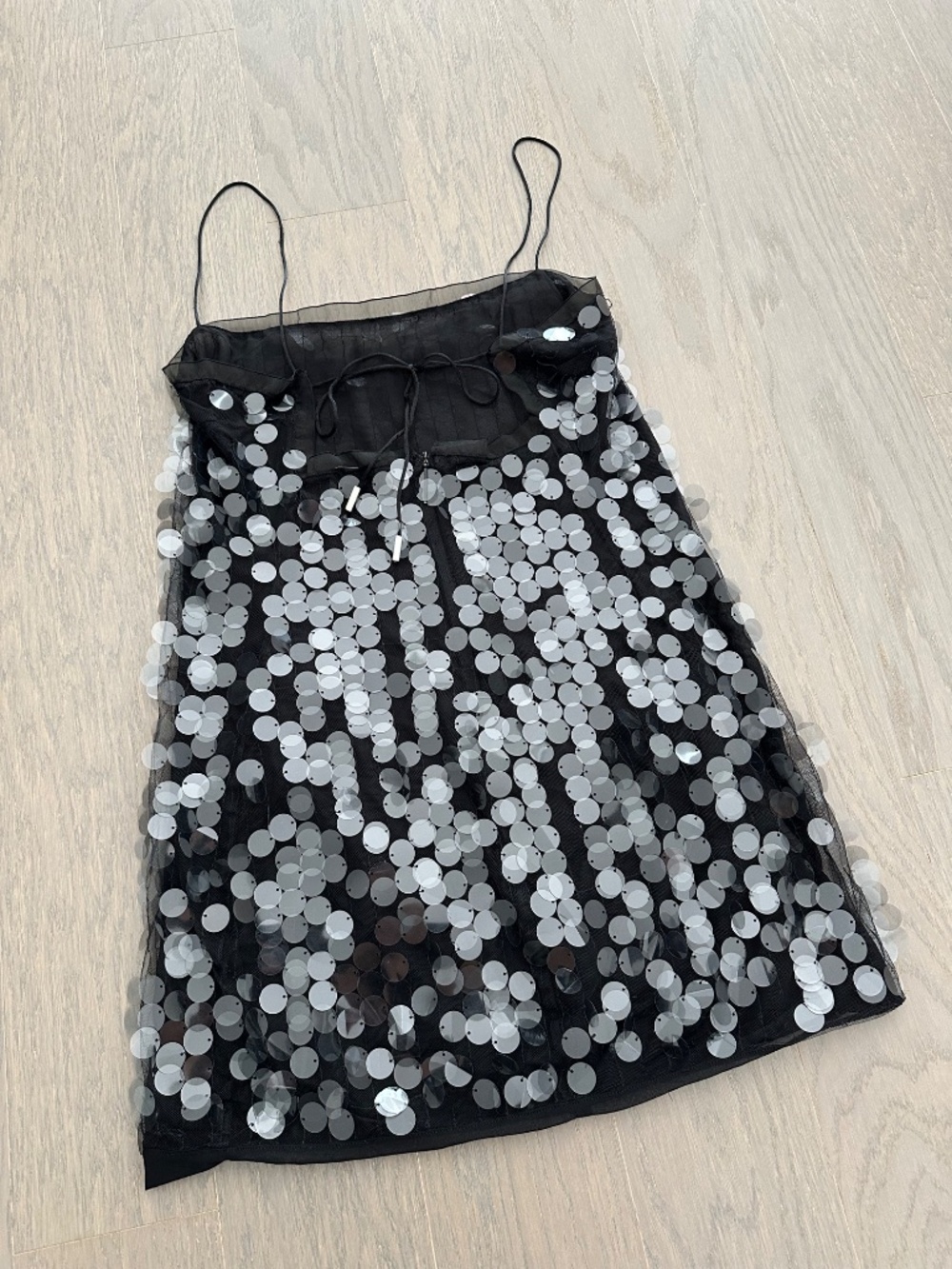 16Arlington 16 Arlington FIA Black Sequin Sequined Mini Tulle Dress UK 10 = US 6 - Picture 4 of 12